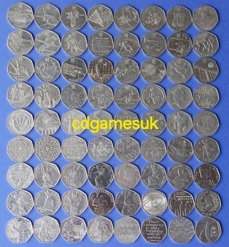 50p coins salmon olympic - 50p, wwf
