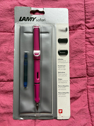 Lamy safari pink fountain pen - safari,