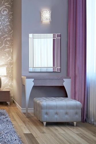 Large mirror silver bevelled - large,