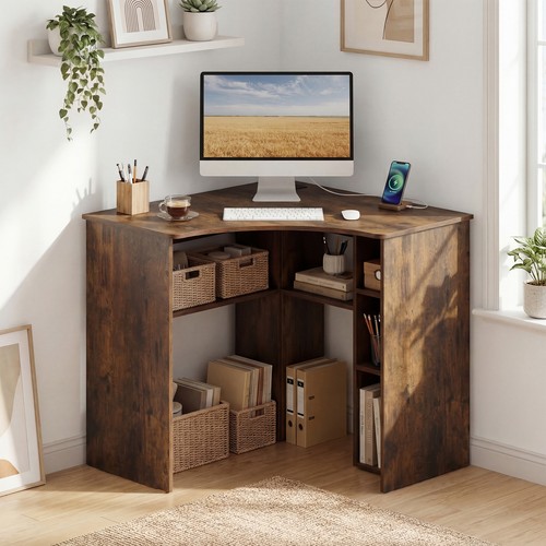 Corner desk charging - corner, w/charging