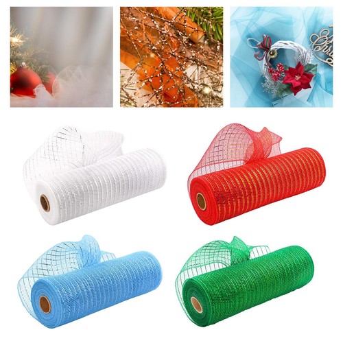 Mesh ribbon rolls metallic - mesh,