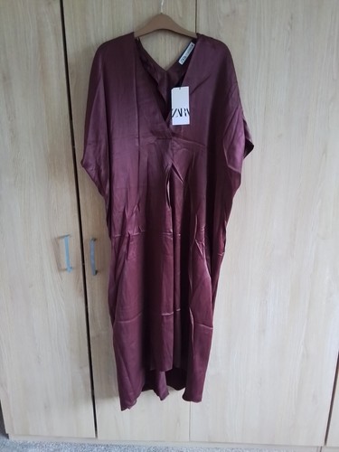 Zara burgundy kaftan dress - kaftan,