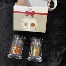 Holme Gaard of Copenhagen Christmas Dram Glasses Set of 2 with Original Box New