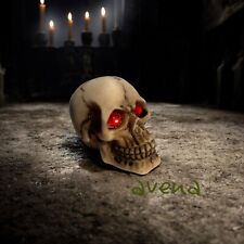 Resin Skull With Red Crystal