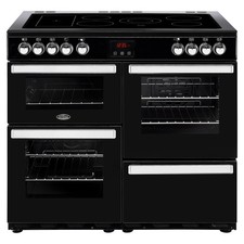 Belling Cookcentre 100cm Electric Range Cooker With 5 Zone Black 100E