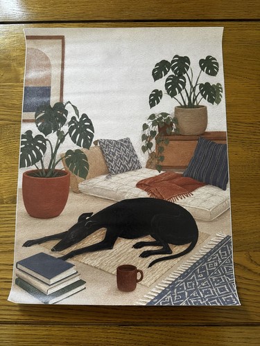 Boho black whippet greyhound - whippet,