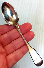Victorian Fiddle Pattern Sterling Silver Tea Spoon James Crichton Glasgow 1842