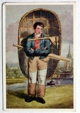 Postcard - A SOUTH WALES CORACLE MAN c.1818, GEORGE DELAMOTTE, WALES  (PPL4-6)
