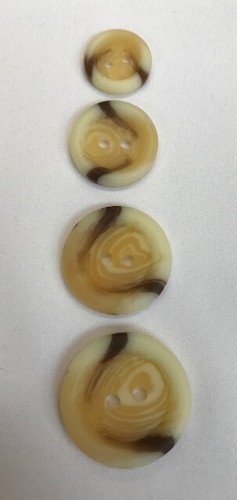 Hole flat aran buttons - 2, 15mm