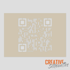 QR Code stencil, arts, crafts