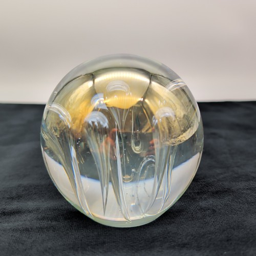 Art glass paperweight clear - art,
