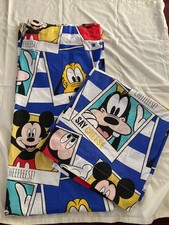 Mickey Mouse + Friends Curtains -approx 65”W x 73”D -Good Condition !