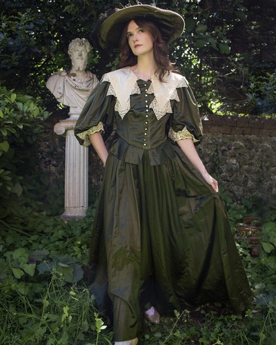 Antique vtg edwardian green - antique,