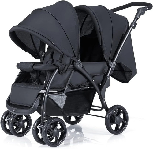 Black double baby - black, stroller