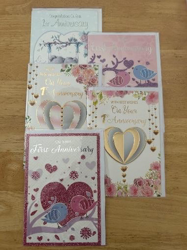1st wedding anniversary card - wedding,