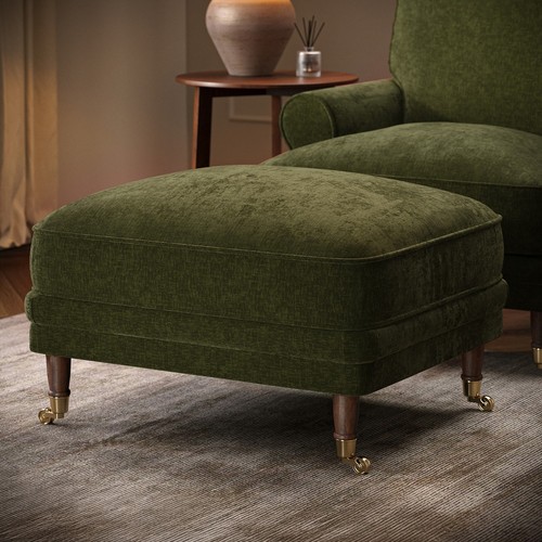 Moss green chenille - green,