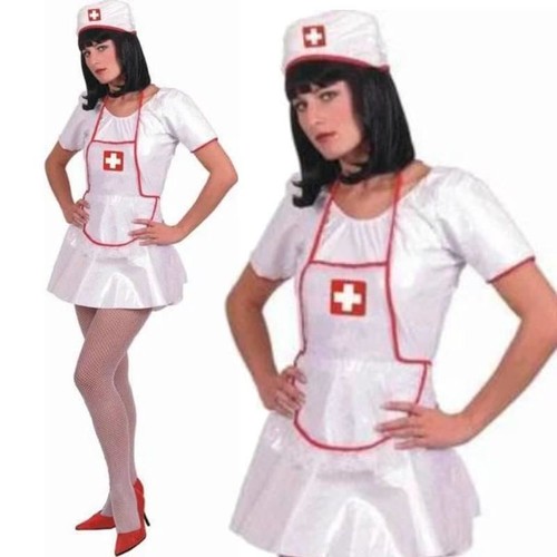 Pvc nurse adult fancy dress - adult,
