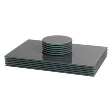 12pc Grey 30cm x 20cm Glass