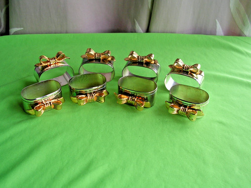 Set silver plated napkin - of,
