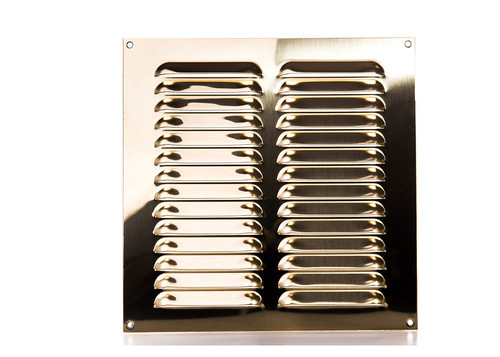 Solid brass louvre vent wall - brass,