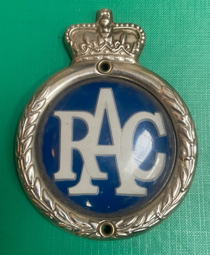 Vintage rac car grill - grill, badge