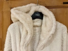 M&S CREAM IVORY FLEECE HOODED