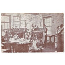 CHURCH LAD'S BRIGADE Art or Print Room, Old Postcard Postally Used 1908