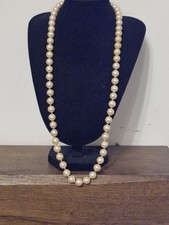 Vintage Real Pearl Necklace Sterling Silver Stamped Clasp