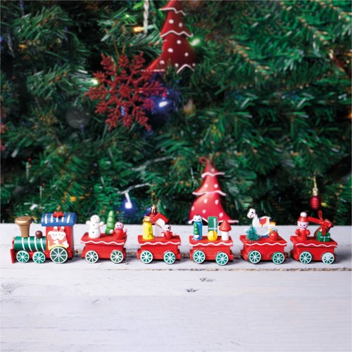 Wooden christmas train set - christmas,