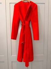 Burberry red wool coat size 8