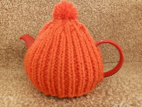 Hand knitted tea cosy fits - hand,