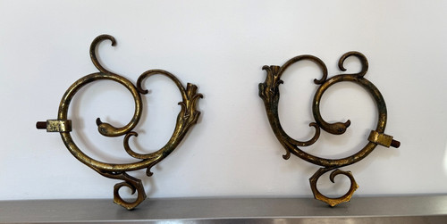 Pair french 19thc gilt bronze - french,