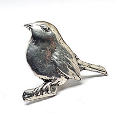 Robin Pin Badge Brooch Bird Robin Red Breast Pin Pewter Badge Lapel Pin Unisex