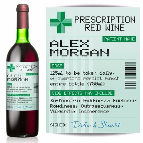 Personalised prescription red - prescription,