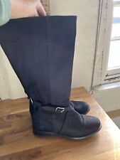 black suede knee high boots size 4