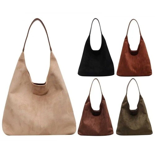 Suede tote bag with - suede,