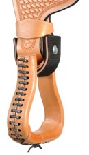Western Saddle Stirrup Turners - 2.5" or 3" - Black or Brown - Sold as a Pair