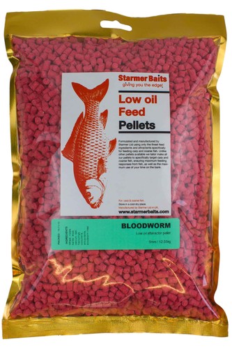 Bloodworm low oil feed pellets