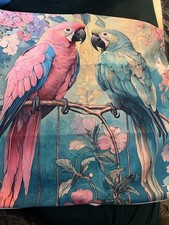 Single Side Parrot Cushion Cover 45x45 Stunning Colours Bird Design