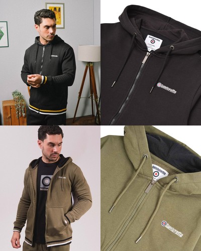 Lambretta mens full zip hoodie - zip,
