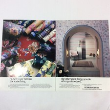 Schumacher Wallpaper 1987 Vintage Original Print Ad More Than You Think 2 page