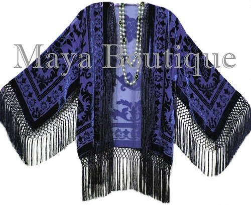 Navy blue silk burnout velvet - navy,