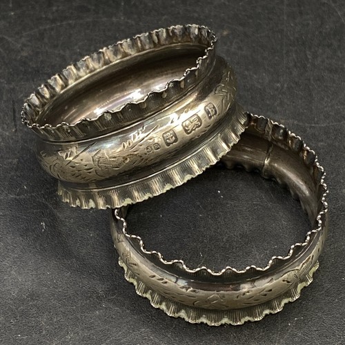 Sterling silver napkin - silver, rings