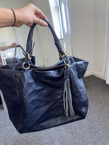 Credi navy leather hobo - leather,
