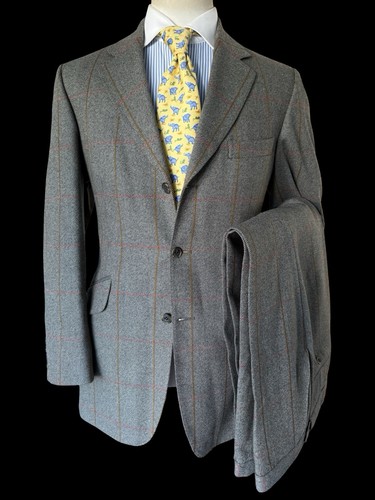 Crombie green tweed - tweed, suit
