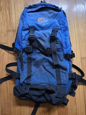 Vintage Lowe Alpine Contour Mountain 40 Distressed Outdoor Hiking Backpack Blue