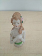Antique Ceramic Pin Lady