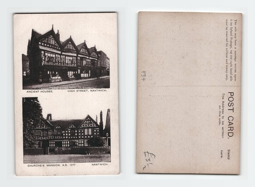 Vintage postcard nantwich - postcard,
