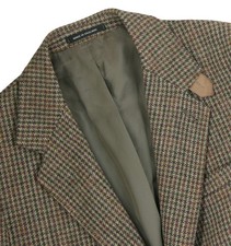 Men's 42L Christopher Dawes Norfolk Action Back Shooting Windowpane Tweed Jacket