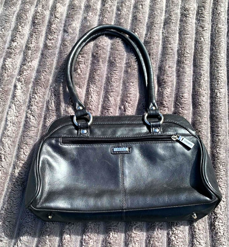 Visconti black leather satchel - visconti,
